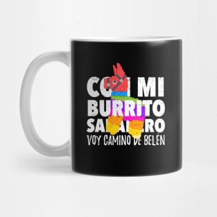 Con mi burrito sabanero voy camino de Belén Mug